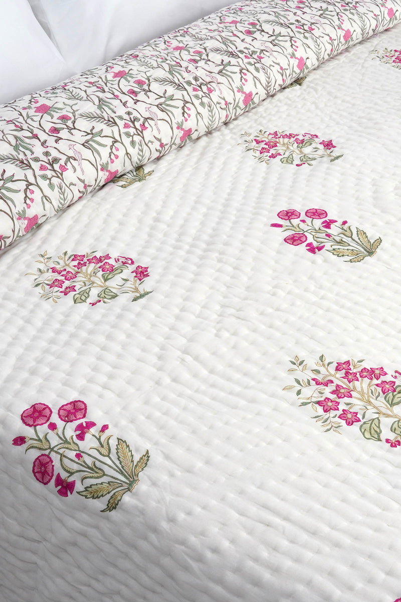 Buy Gulika Hand Block Printed Cotton Muslin QuiltShahenaz Online