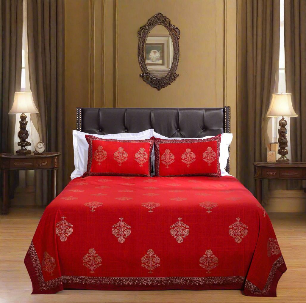 Utsav Flower Bootah Cotton Bedsheet