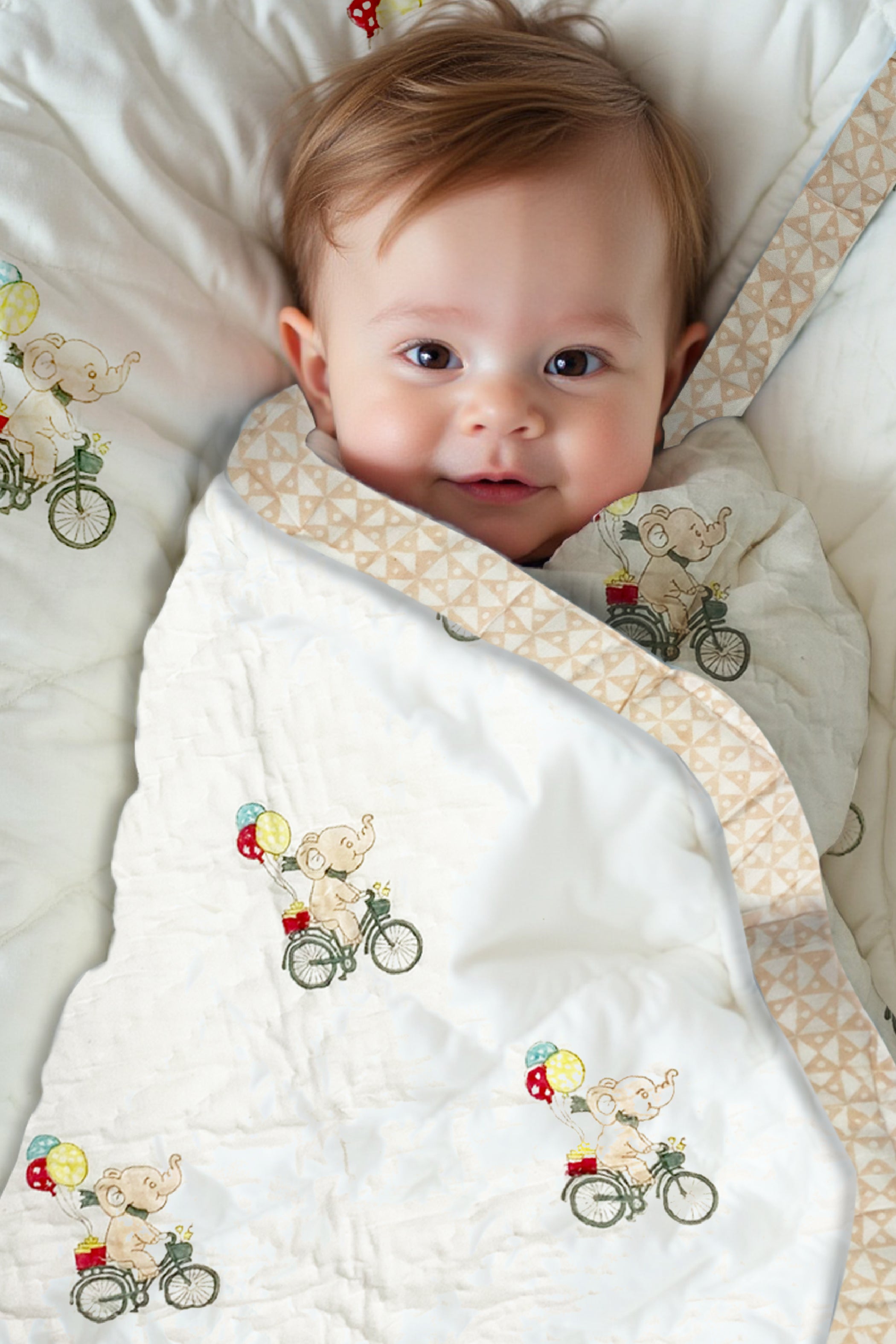 Baby Elephant Cotton Quilt
