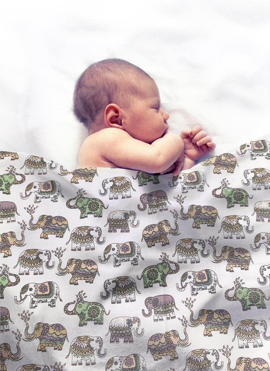 Baby Elephant Green Infant Dohar