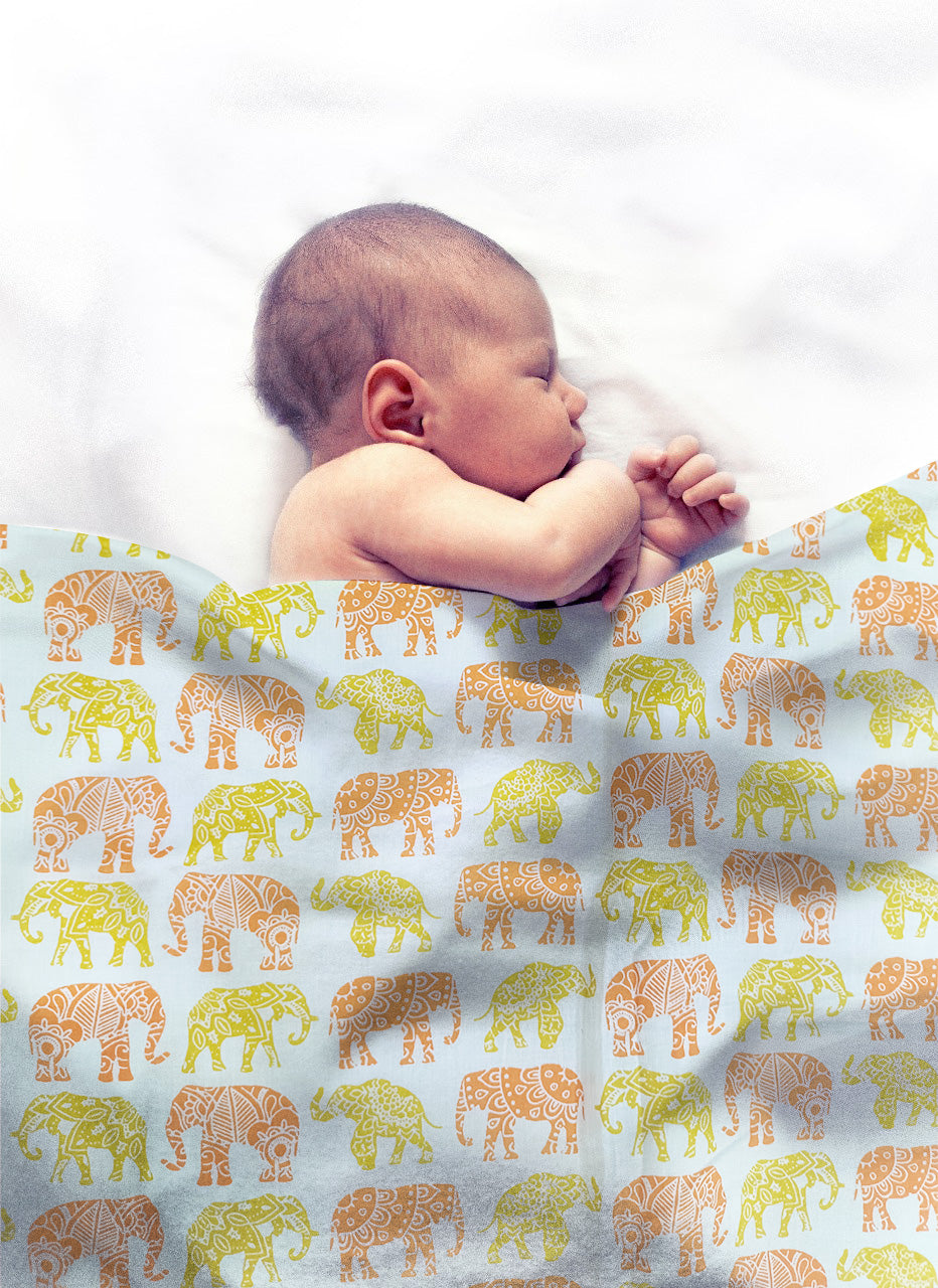 Baby Elephant Yellow Infant Dohar