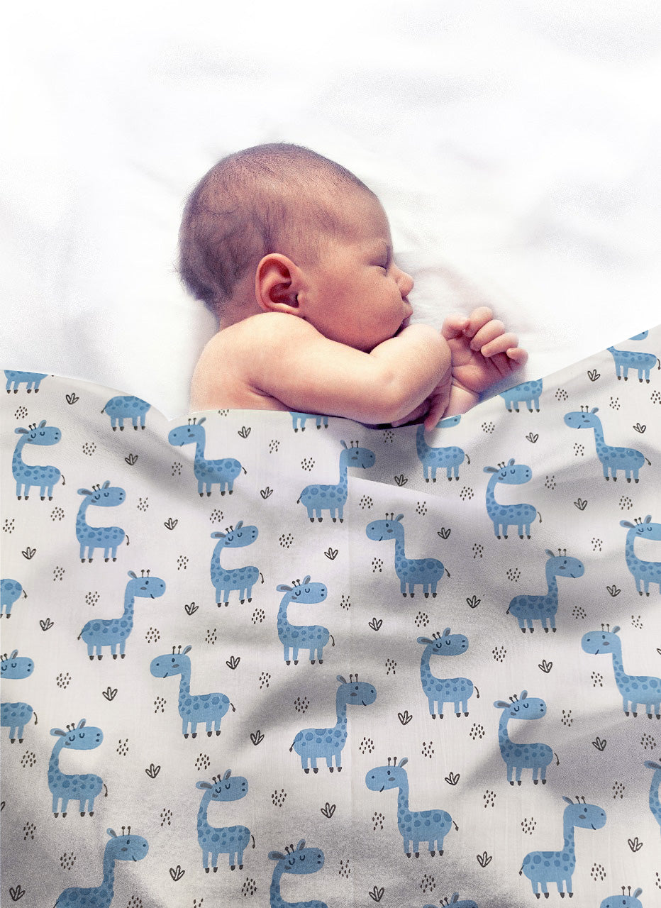 Baby Giraffe Blue Infant Dohar