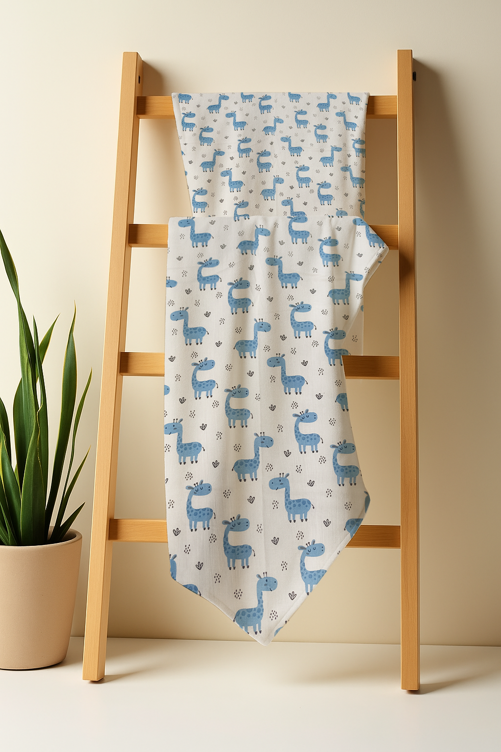 Baby Giraffe Blue Infant Dohar