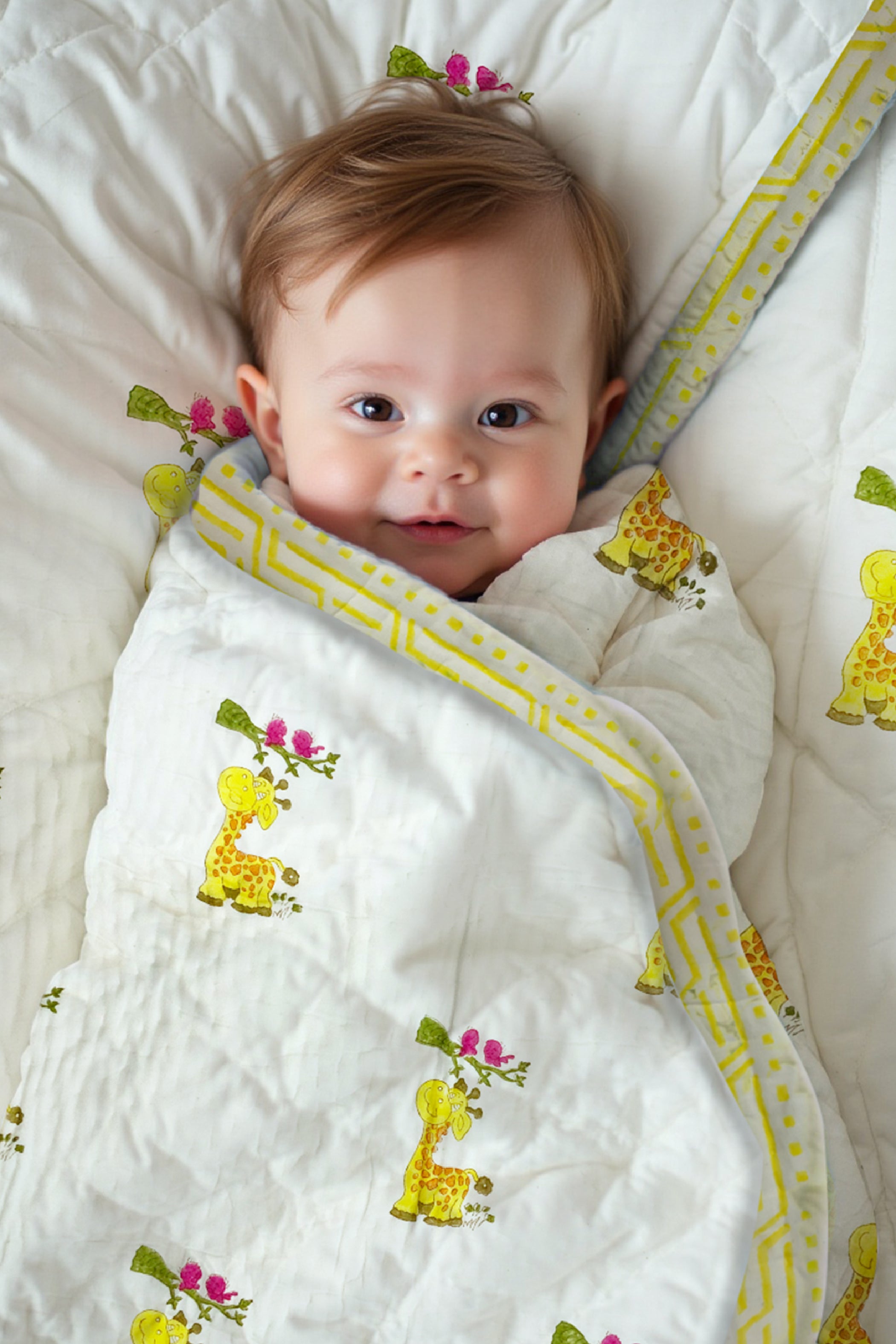 Baby Giraffe Cotton Quilt