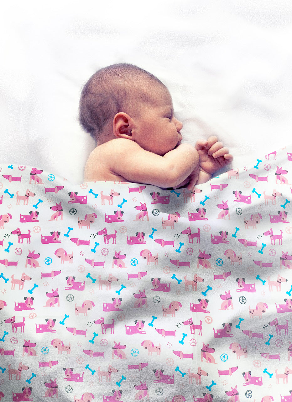 Baby Puppy Pink Infant Dohar