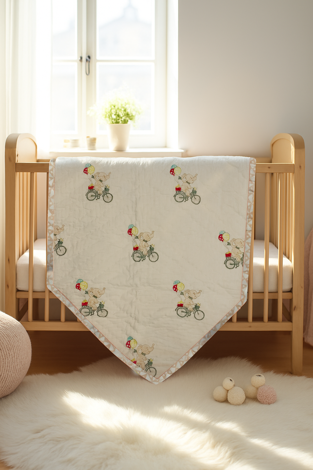 Baby Elephant Cotton Quilt