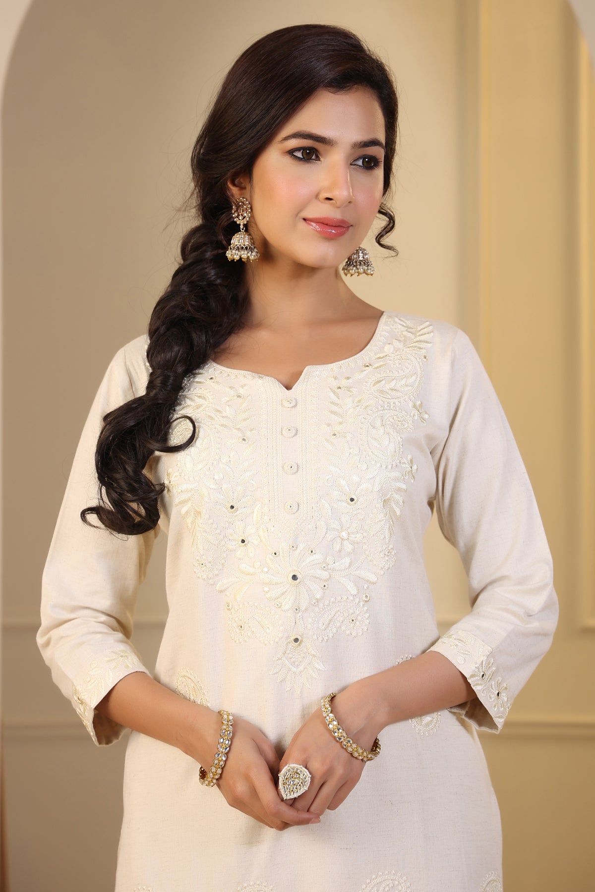 Daily wear cotton long kurtis for ladies