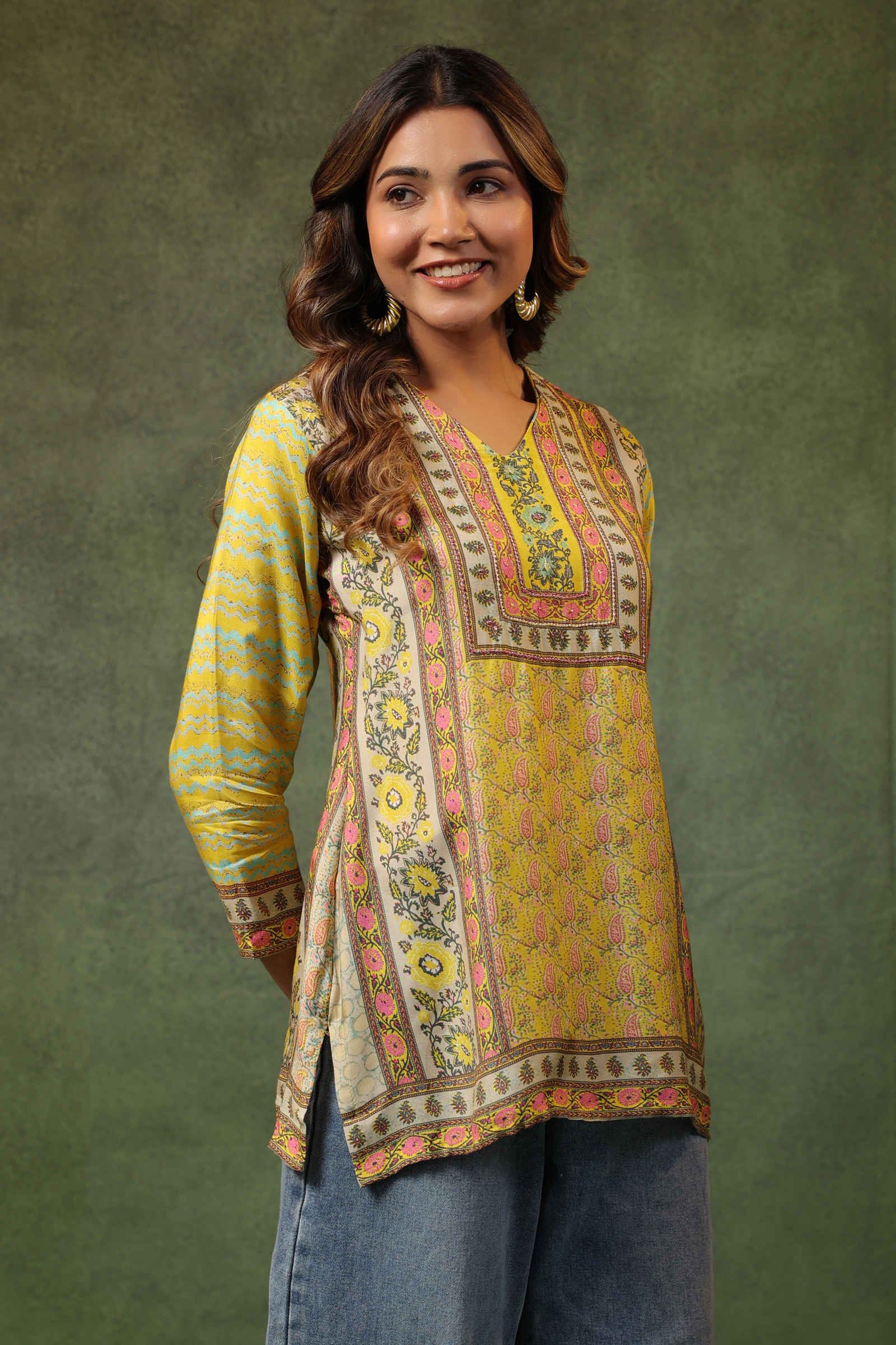 Naqsh-e-Nargis Yellow Top