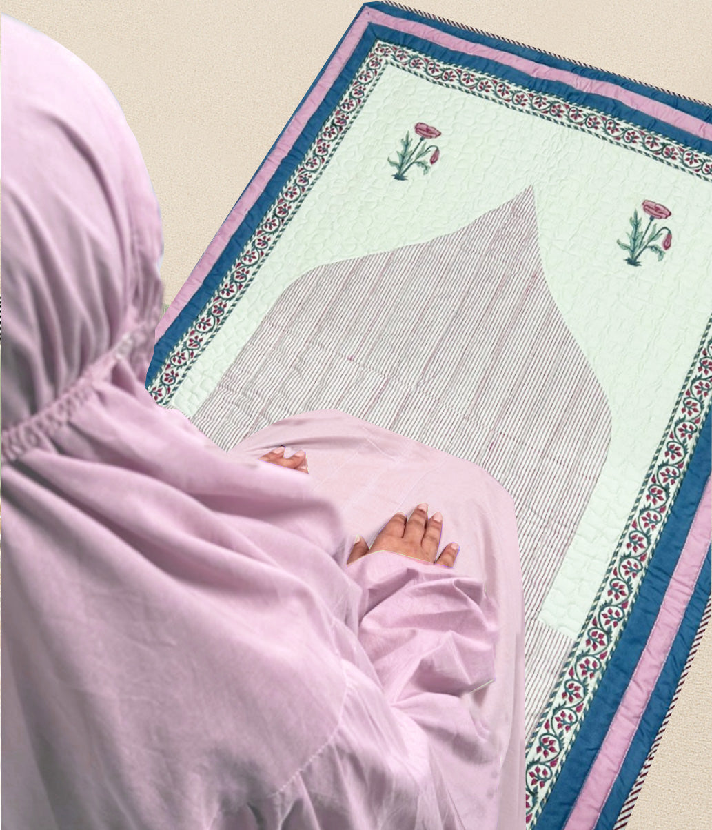 Noor E Falak Blue Prayer Mat
