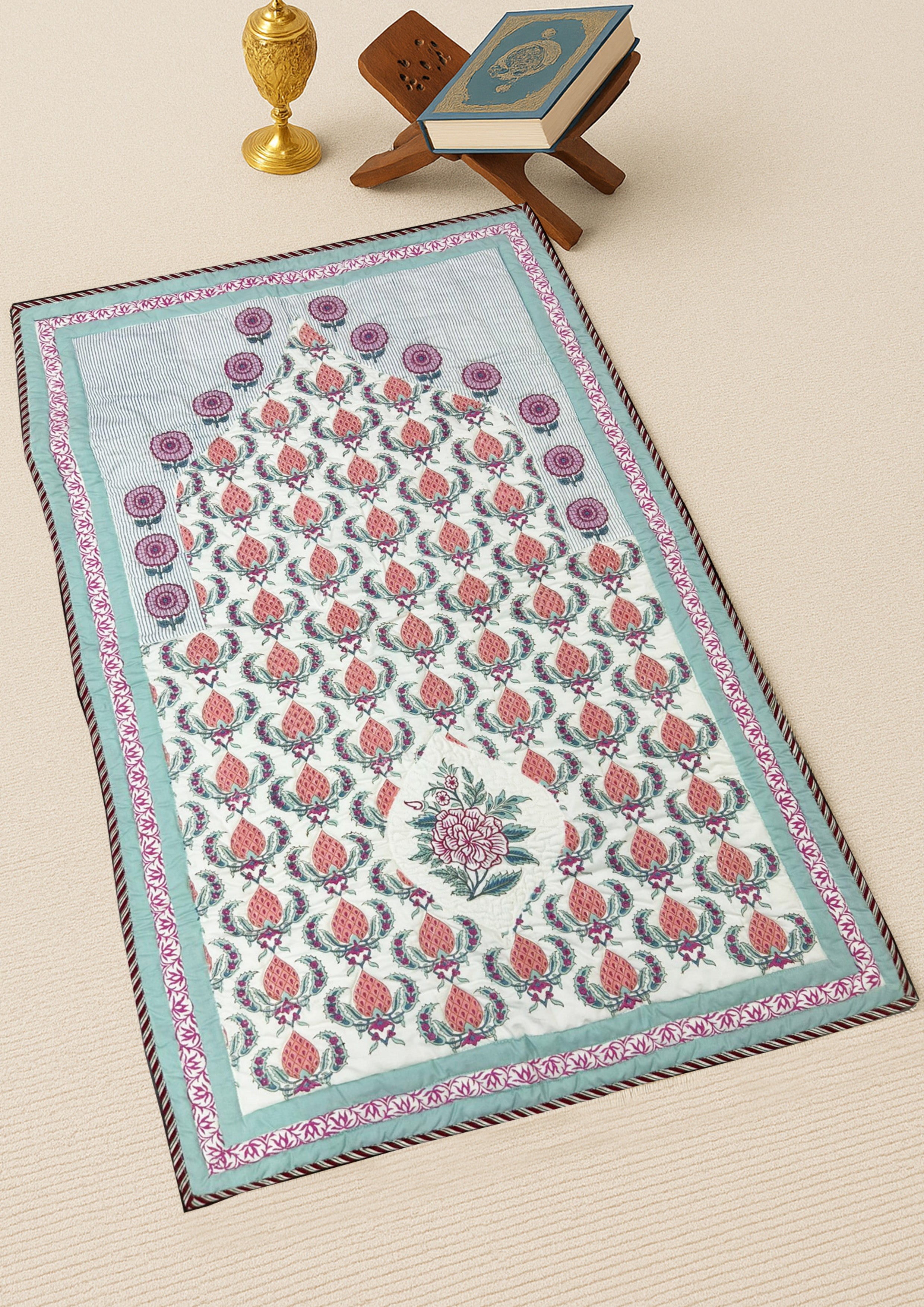 Noor E Rahat Gray Prayer Mat