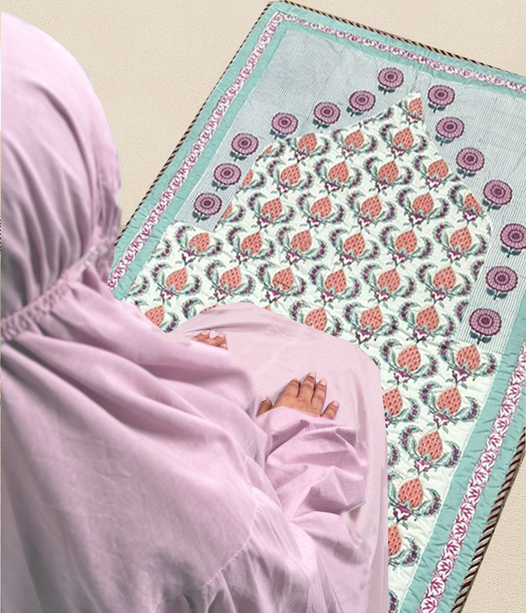Noor E Rahat Gray Prayer Mat