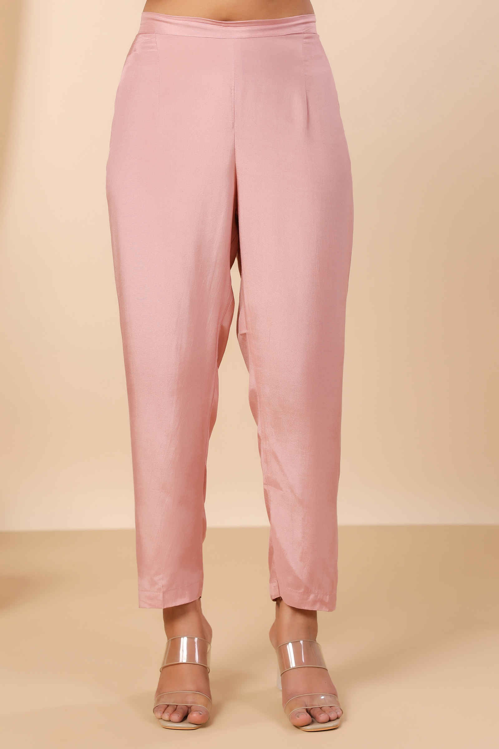 Noori Hana Peach Blossom Kaftan Inner and Pant Set- Set Of Three