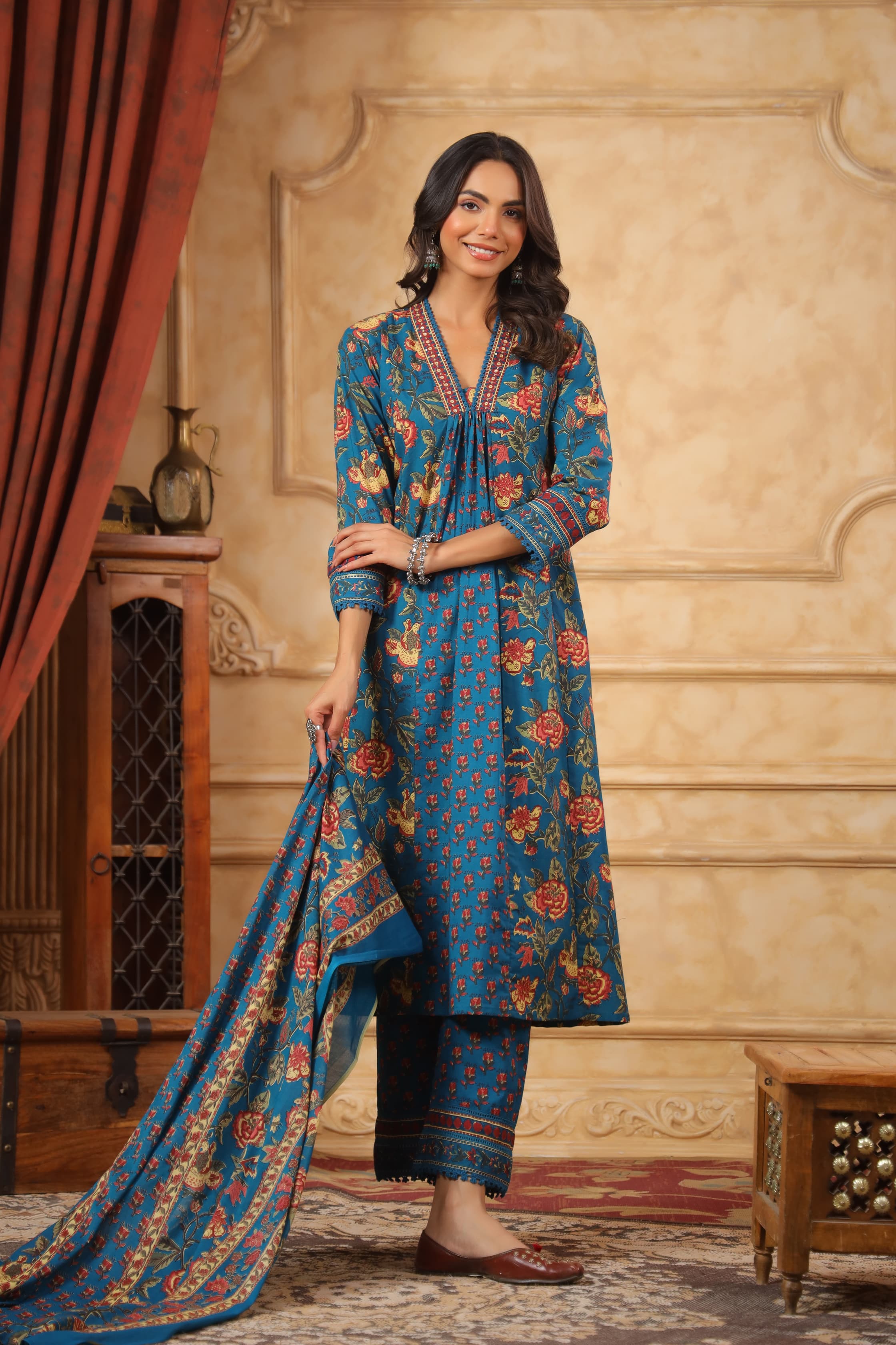 Rooh Pari Blue Kurti Set with Dupatta