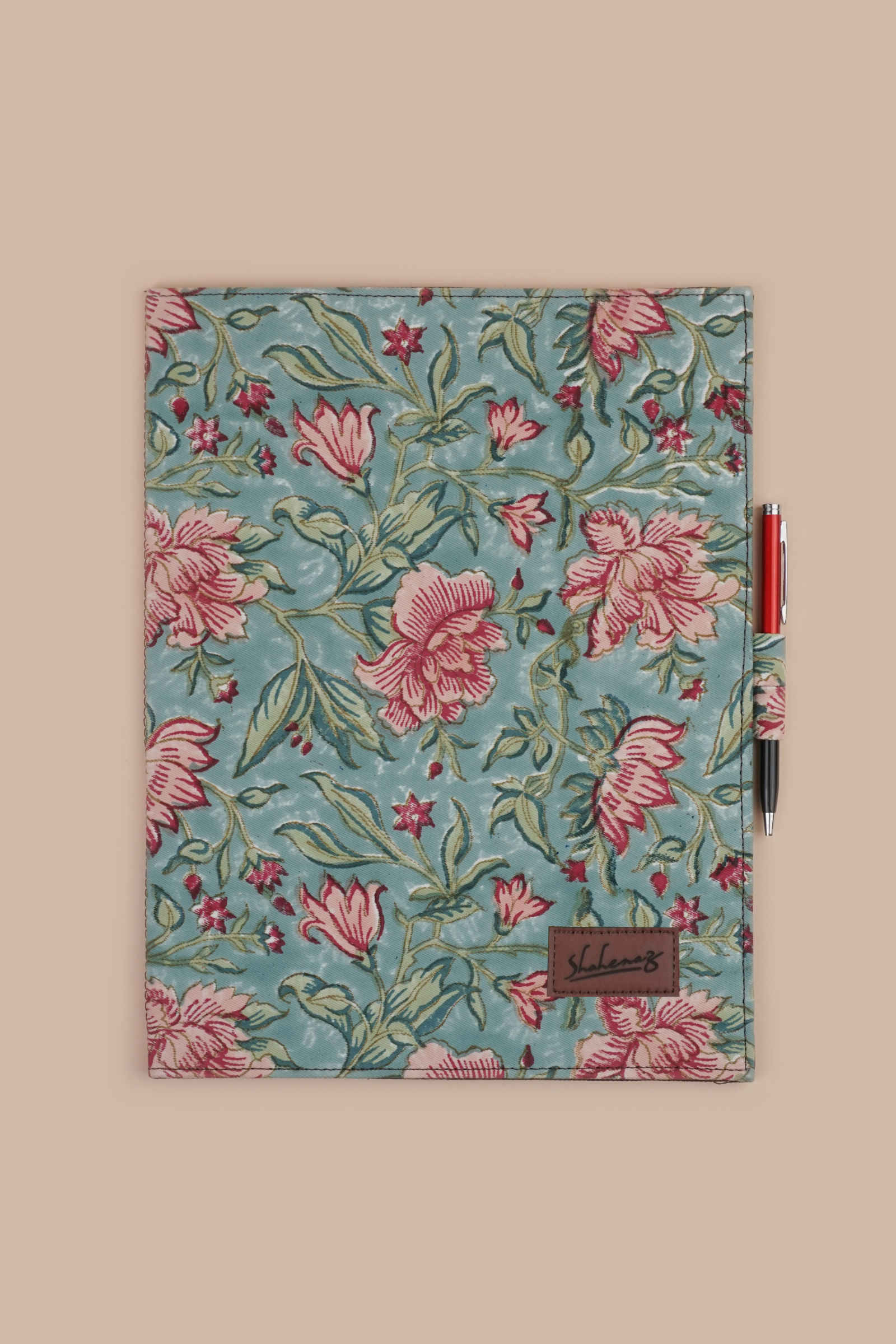 Summer Sorbet Hand Block Printed Aqua File Folder