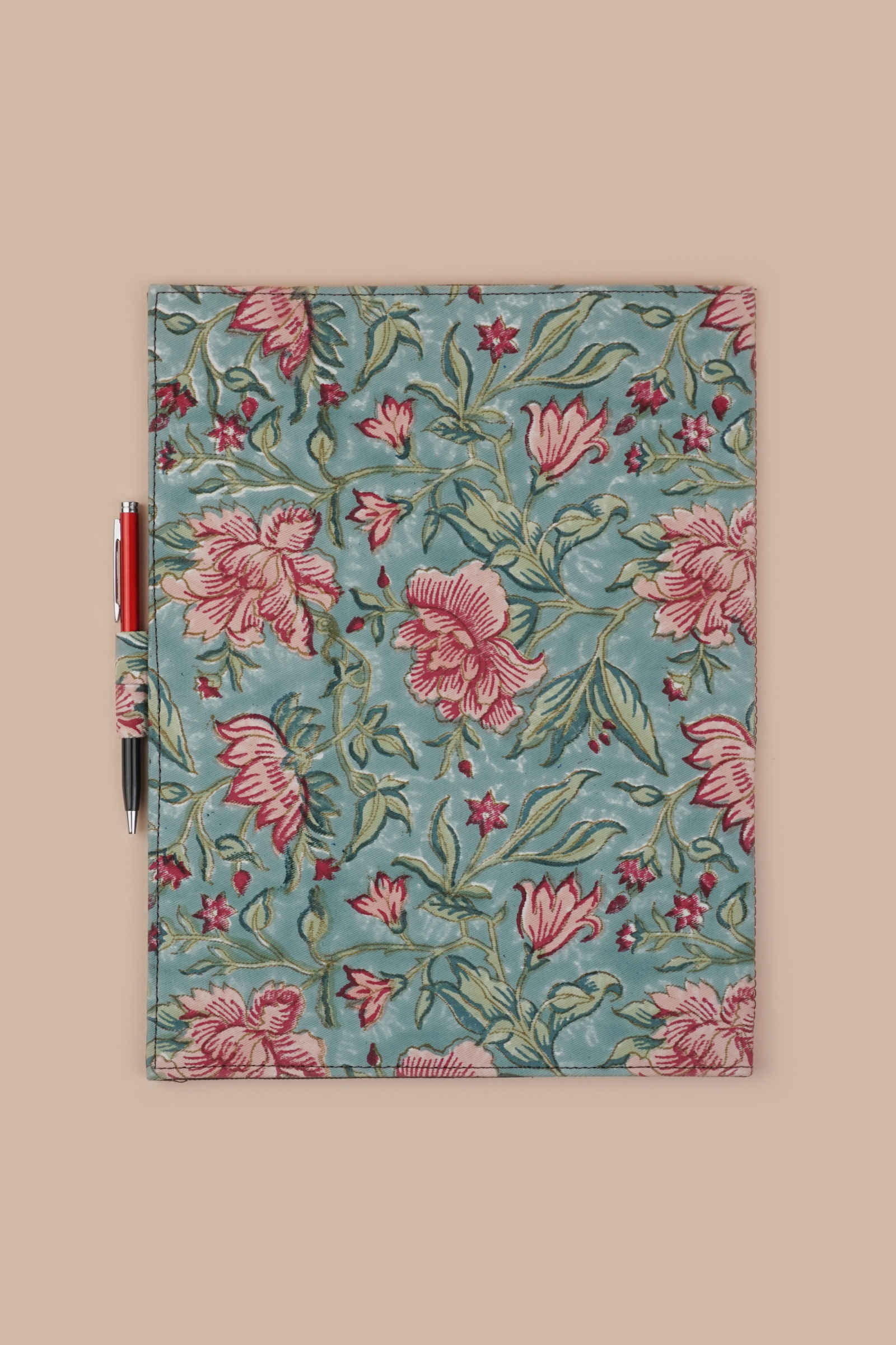 Summer Sorbet Hand Block Printed Aqua File Folder