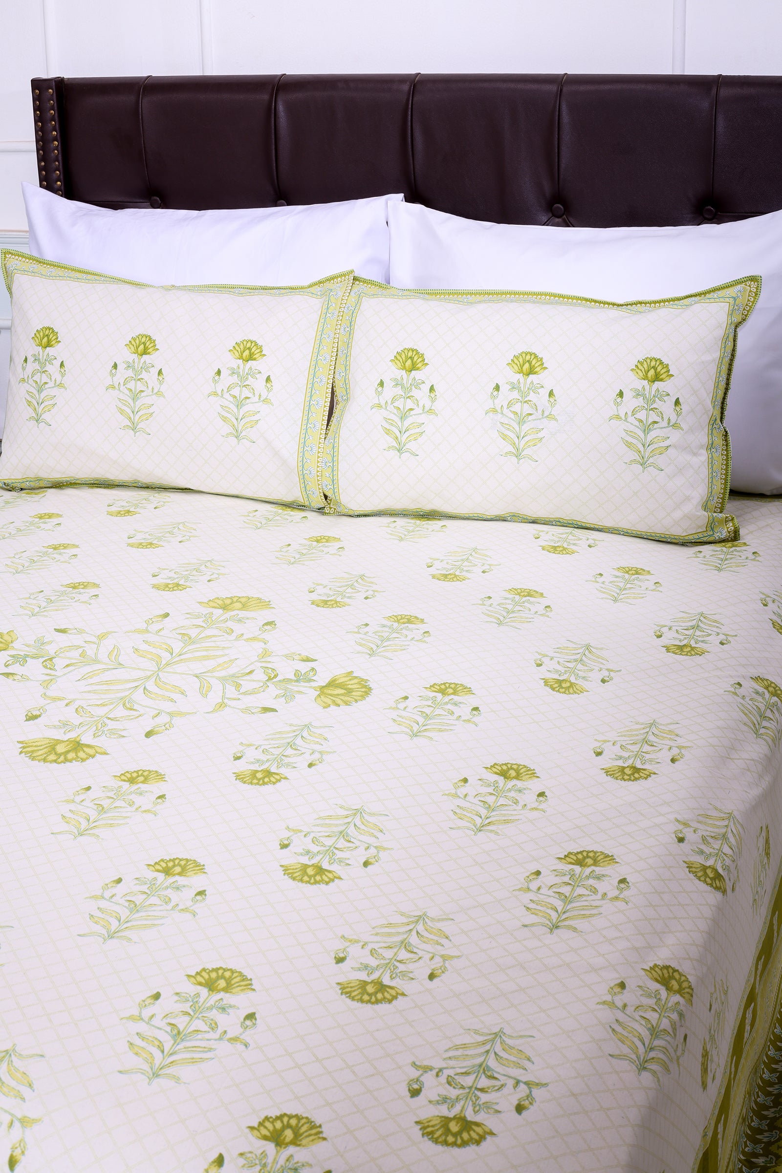 Summer Sorbet Olive Cotton Bedsheet