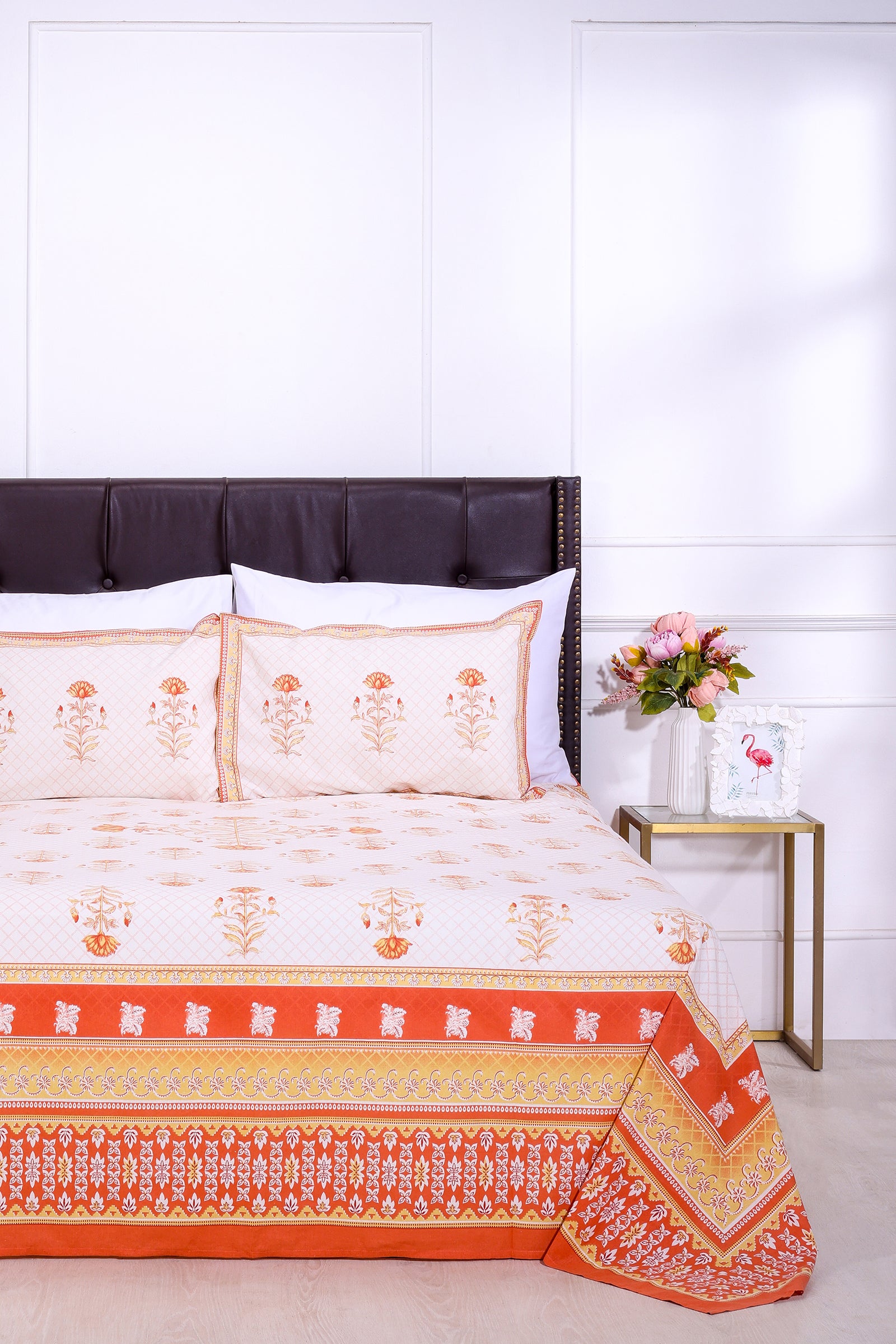 Summer Sorbet Orange Cotton Bedsheet