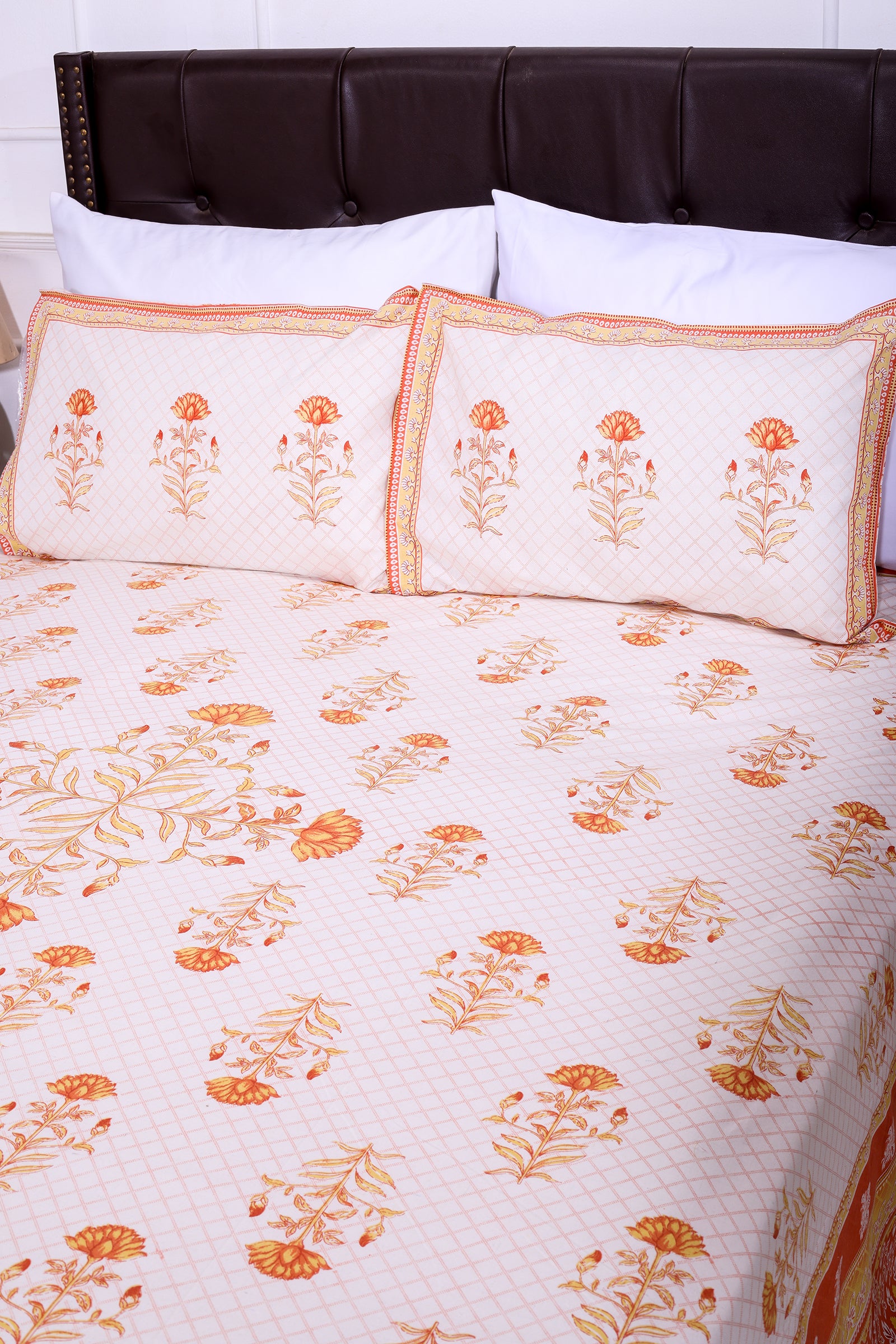 Summer Sorbet Orange Cotton Bedsheet