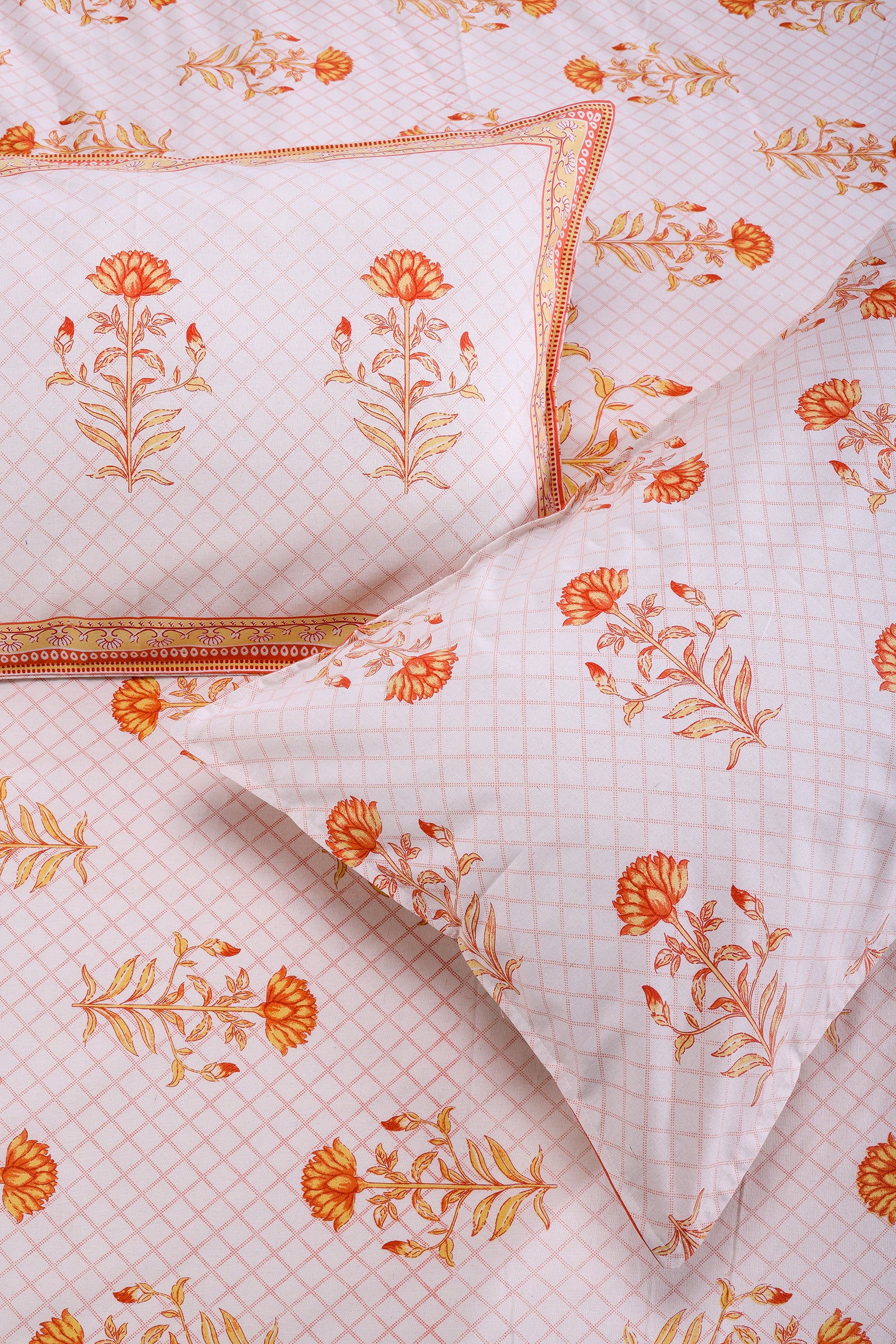 Summer Sorbet Orange Cotton Bedsheet