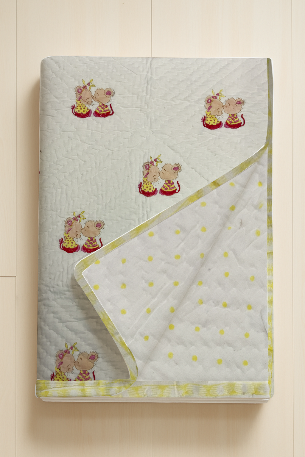 Baby Cute Mouse Pair Cartoon Quilt