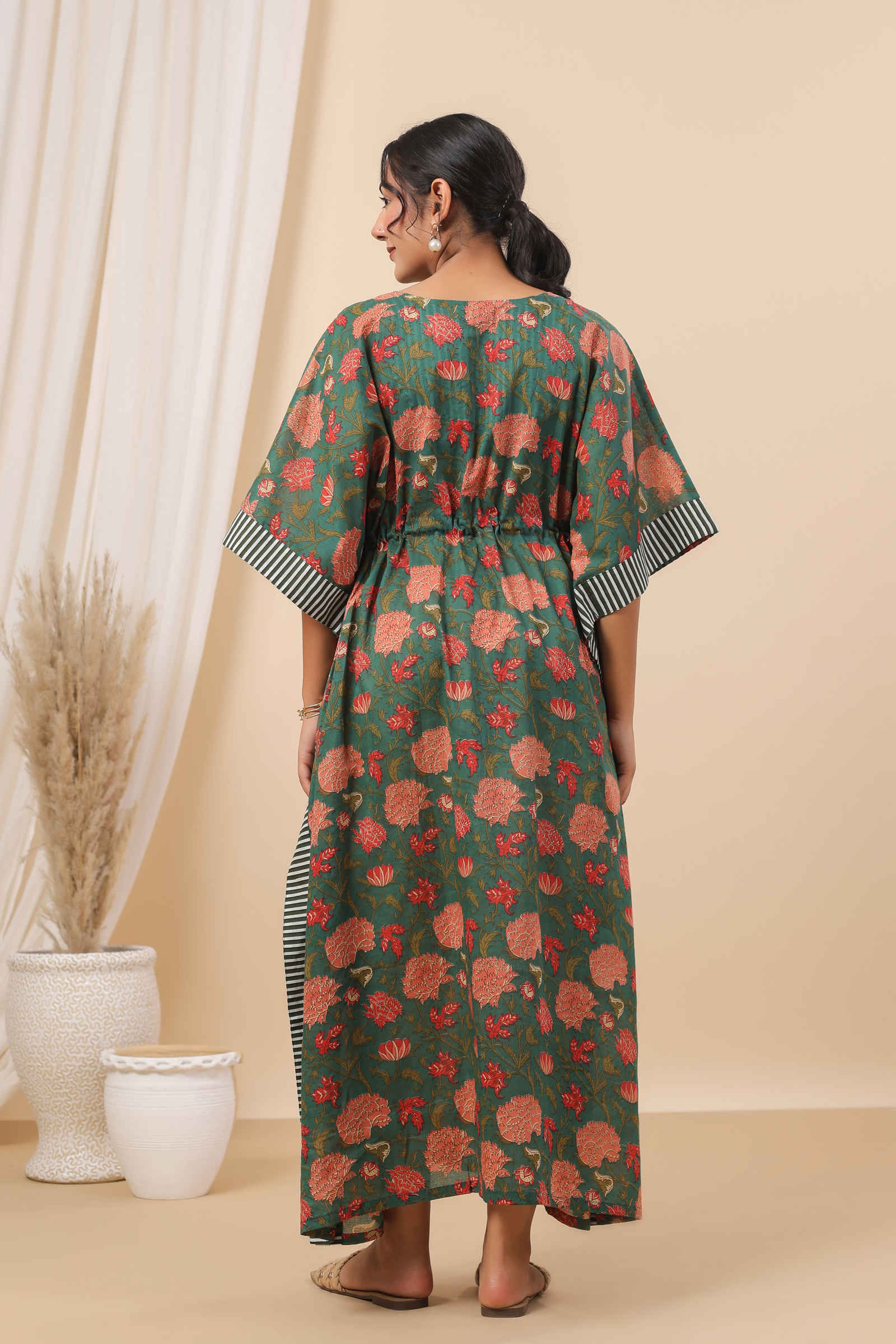 Fayra Gul Anaar Emerald Green Kaftan