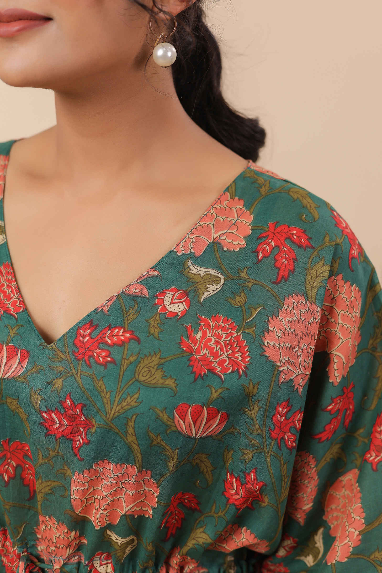 Fayra Gul Anaar Emerald Green Kaftan