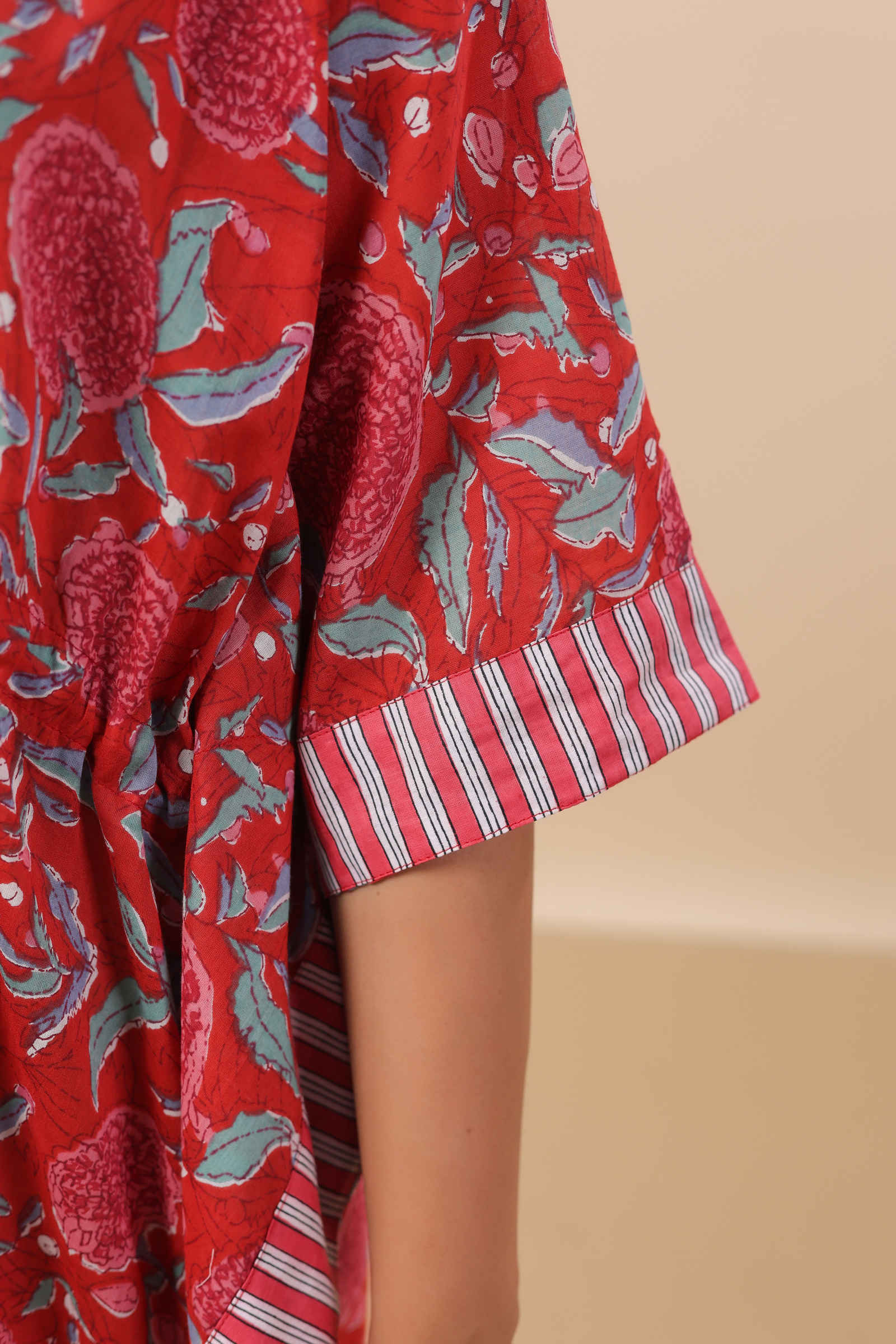 Fayra Gul Anaar Scarlet Red Kaftan