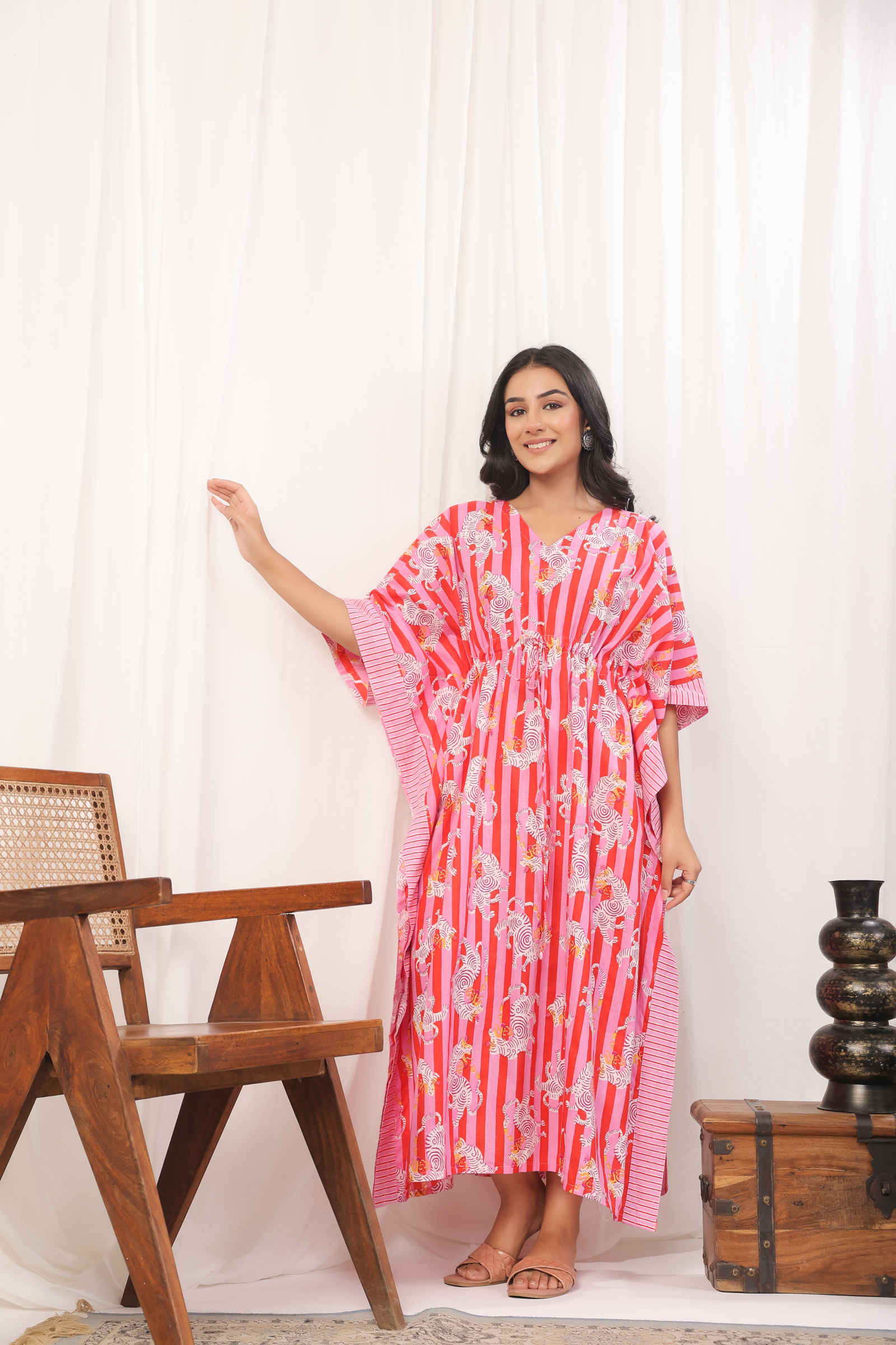 Fayra Serengeti Blossom Pink Kaftan