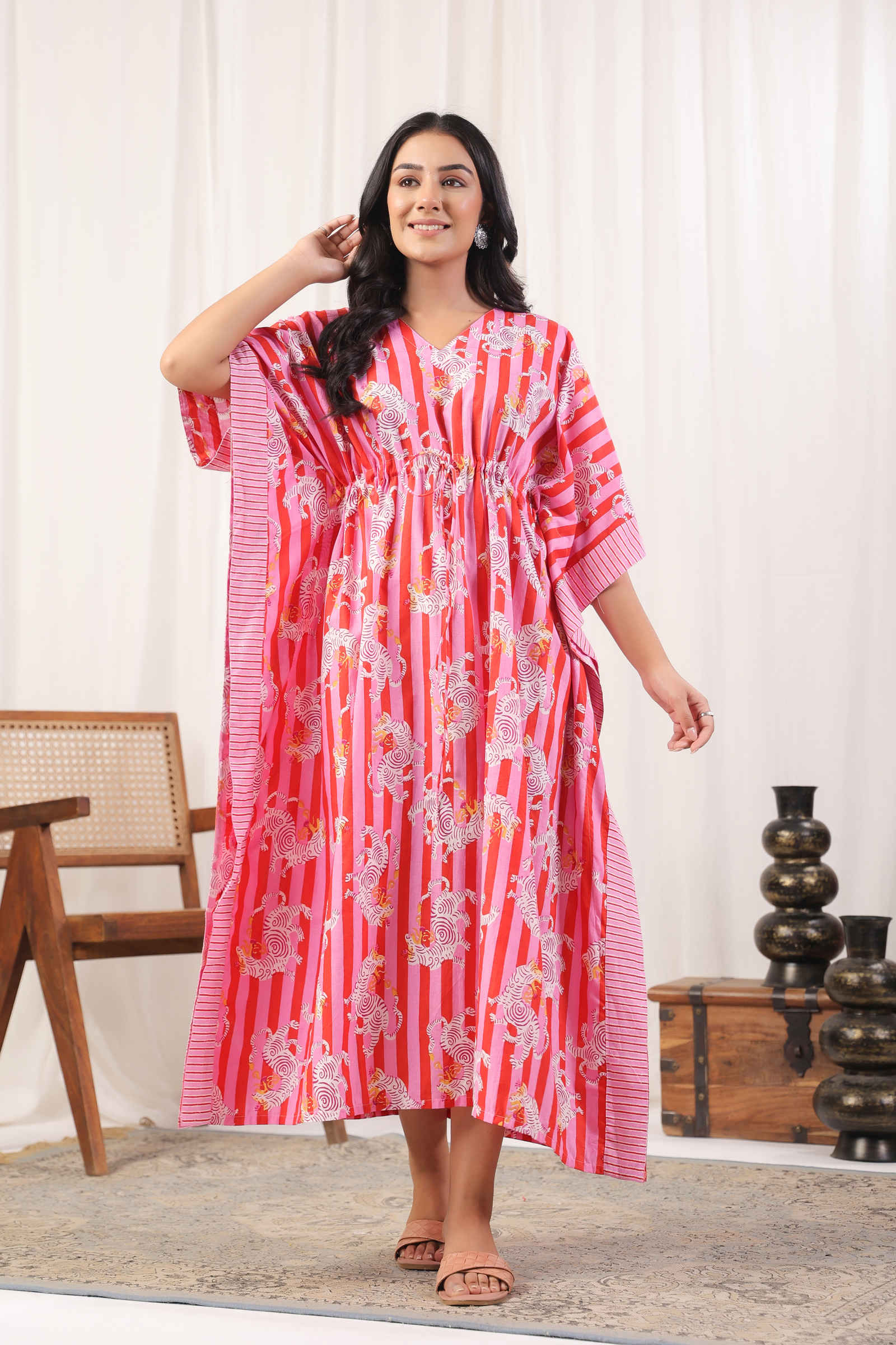 Fayra Serengeti Blossom Pink Kaftan