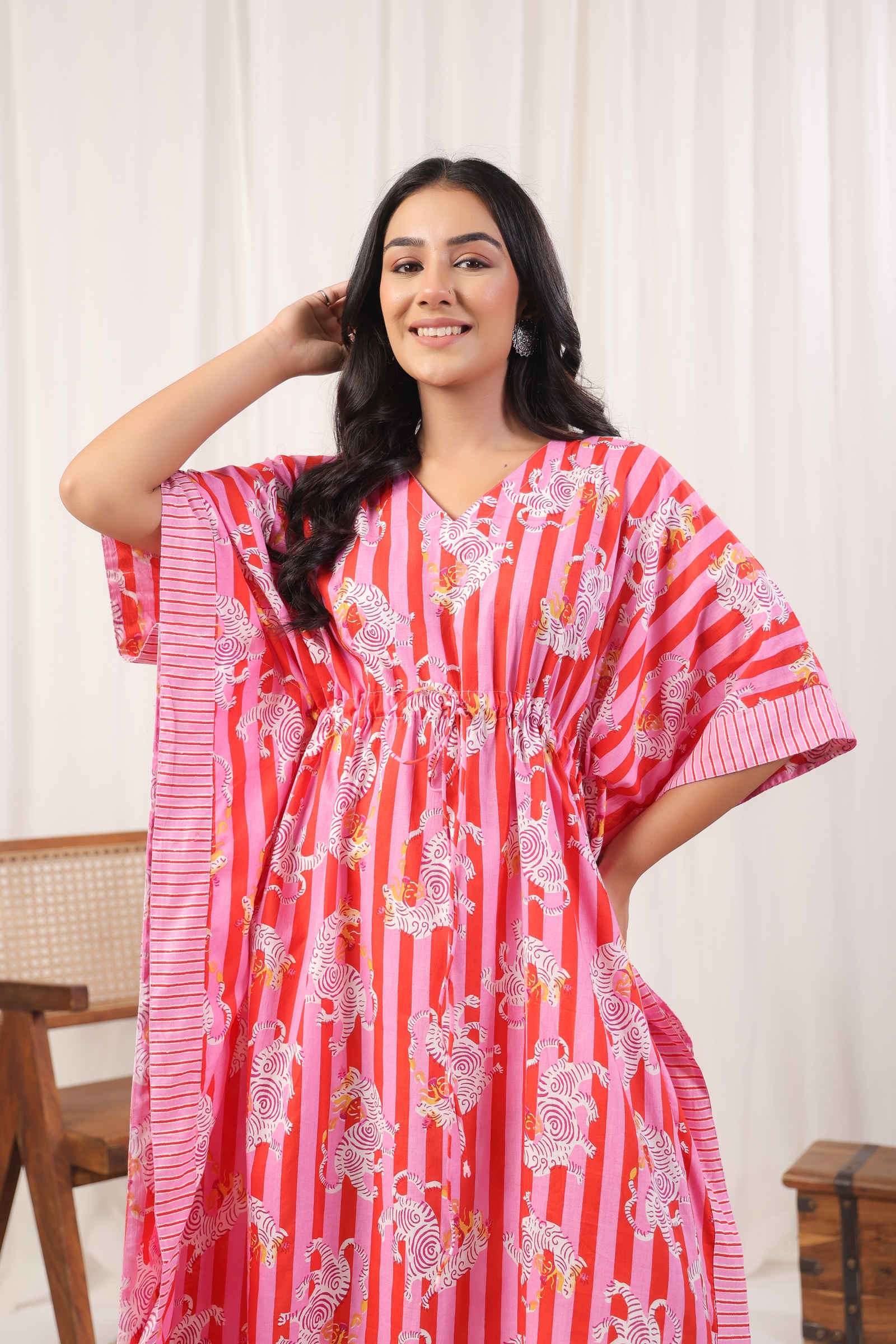 Fayra Serengeti Blossom Pink Kaftan