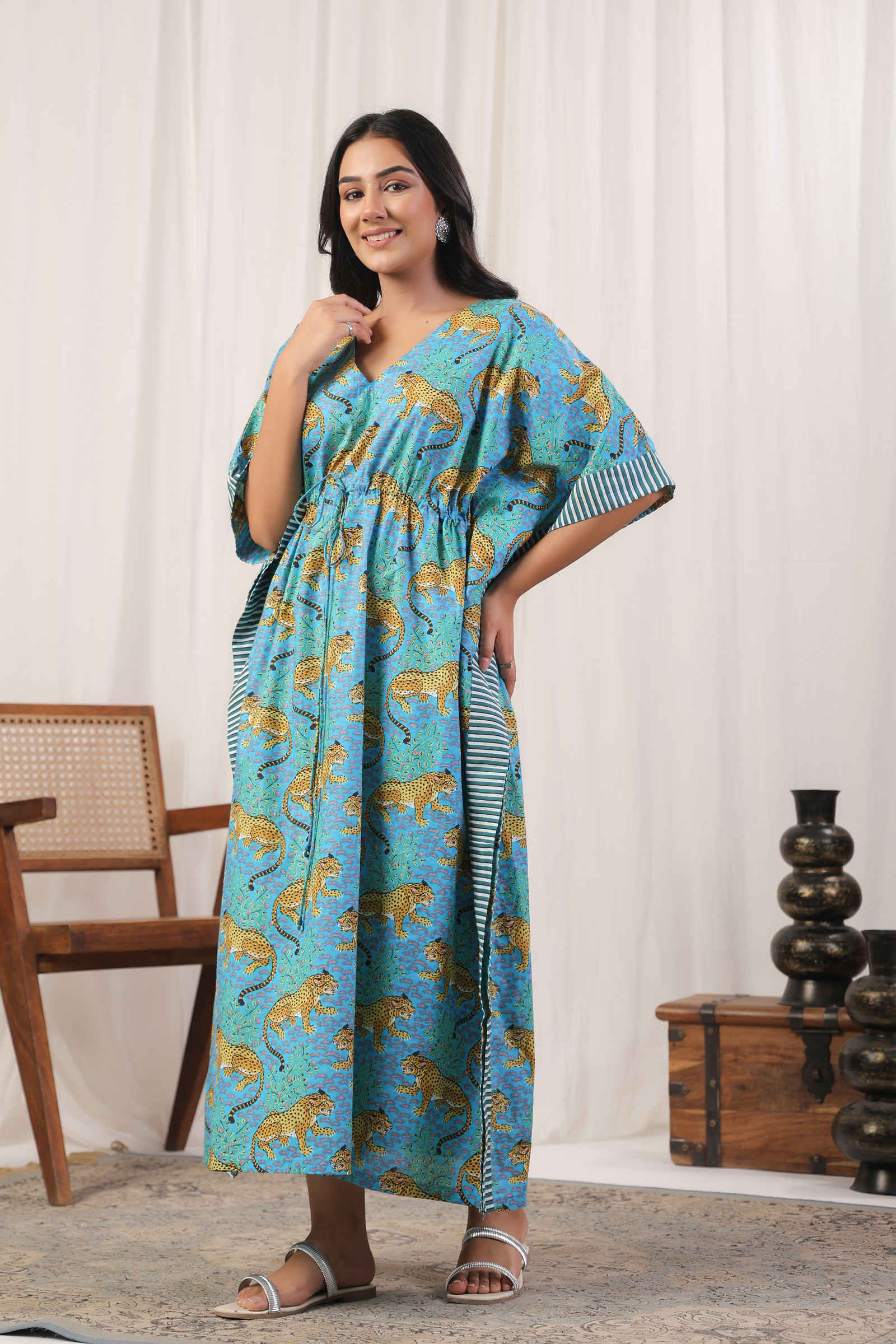 Fayra Sher Bagheera Aqua Kaftan