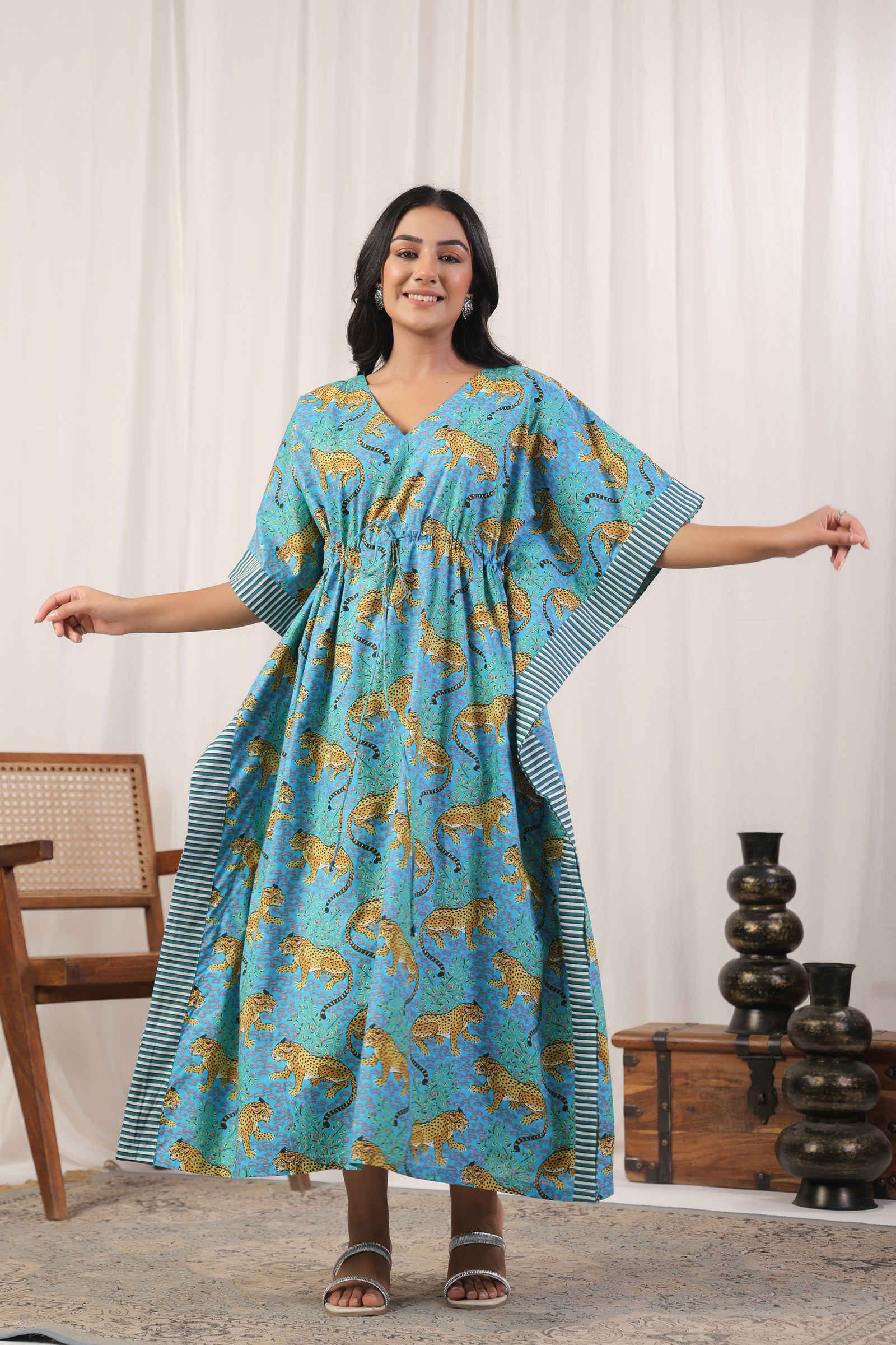 Fayra Sher Bagheera Aqua Kaftan