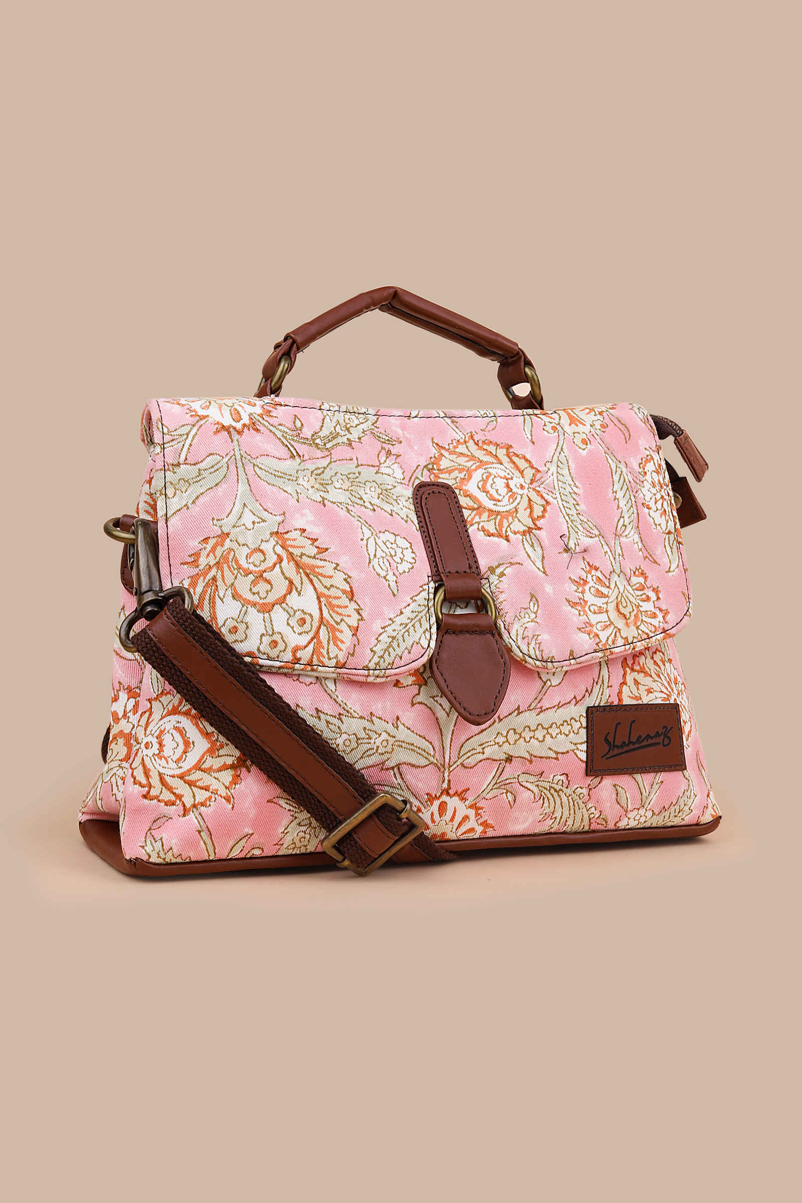 Blush Paradise Hand Block Printed Pink Chique Bag