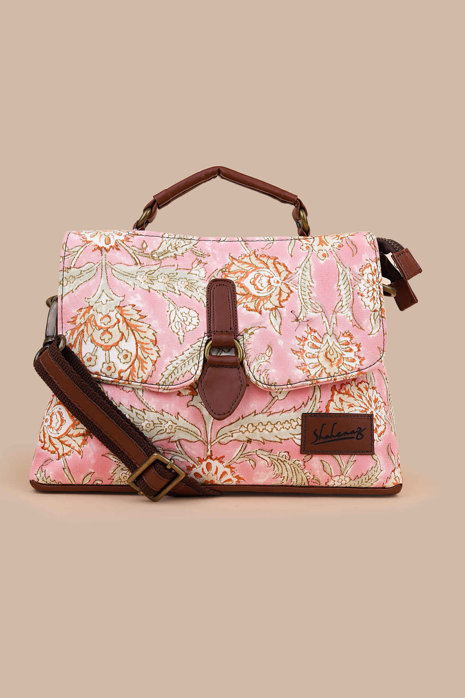 Blush Paradise Hand Block Printed Pink Chique Bag