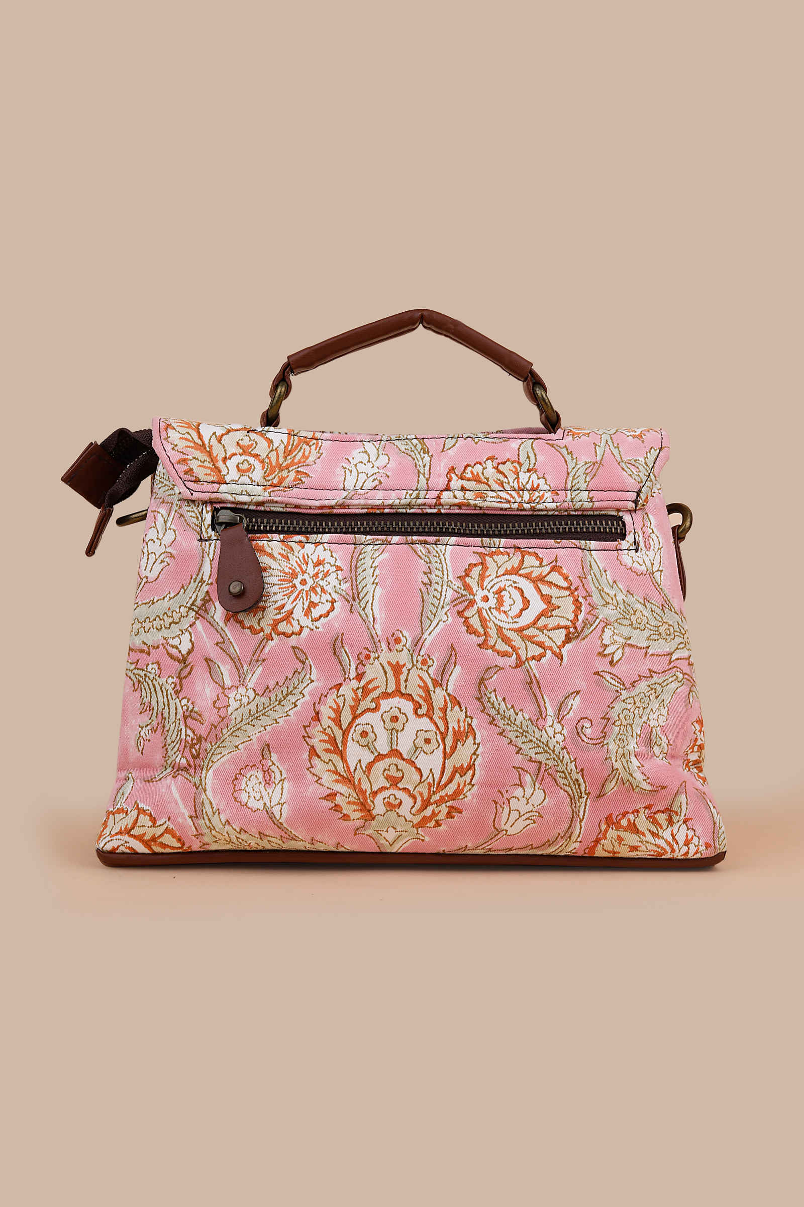 Blush Paradise Hand Block Printed Pink Chique Bag