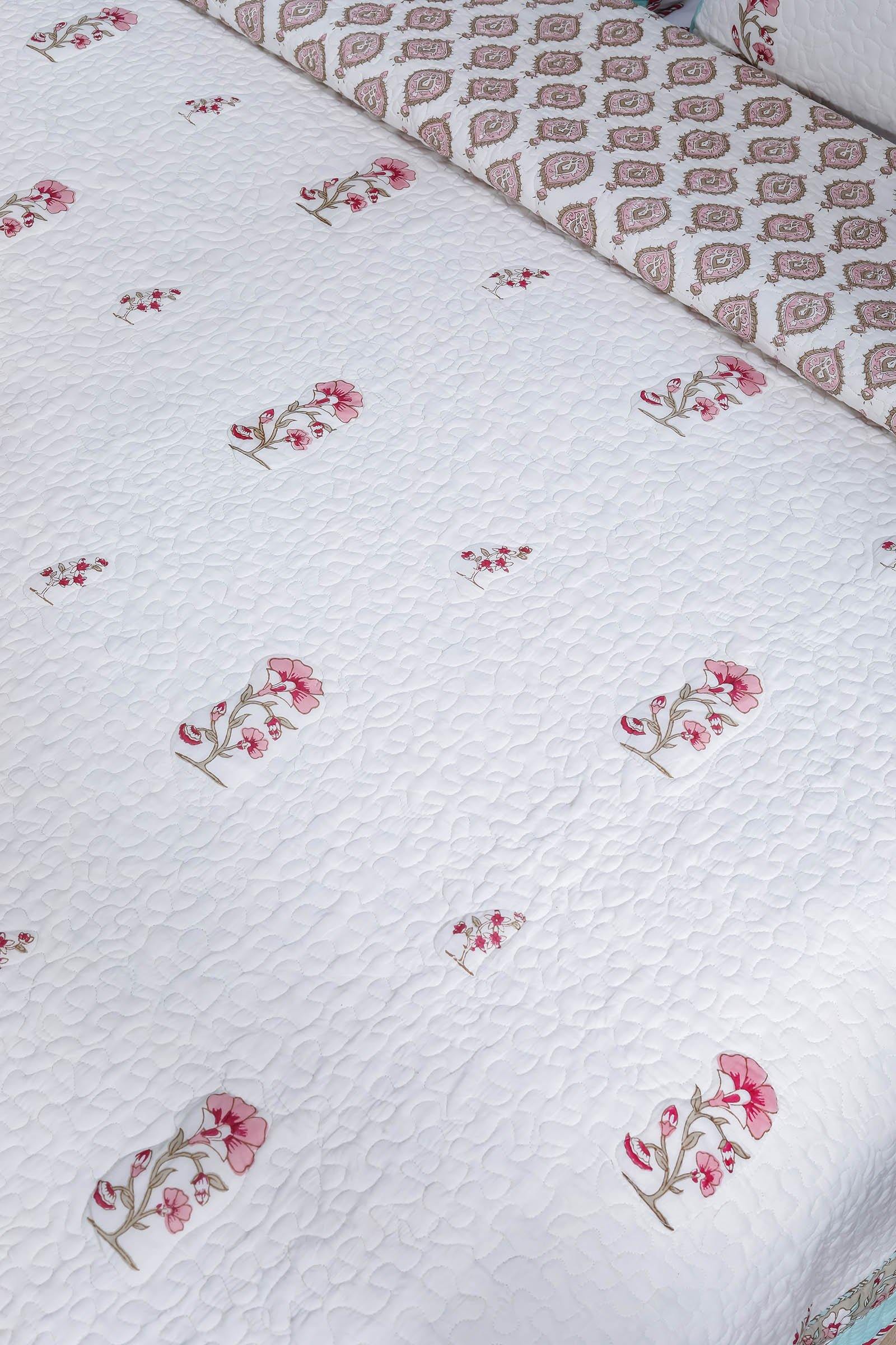 Afreen Quilted Cotton Bedcover - shahenazindia