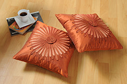 Amodini Floral Patch Cushion Cover (Set Of Two)