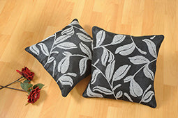 Amodini Leaf Embroidery Cushion Cover (Set Of Two) - shahenazindia
