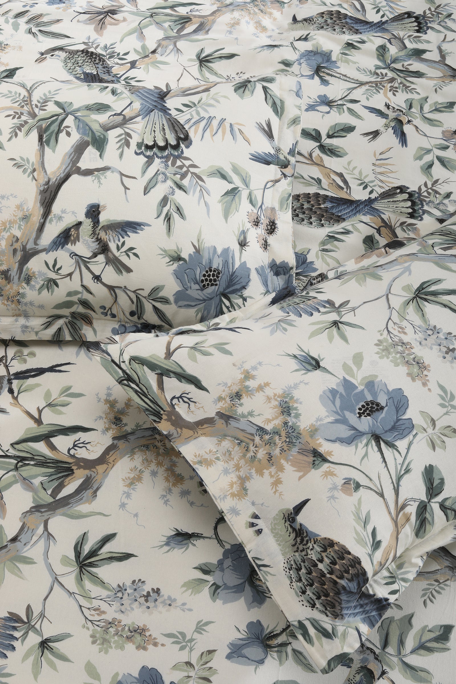 Floral Birds Cotton Bedsheet