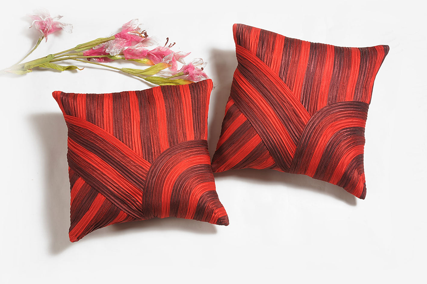 Clove Tricolour Heavy Cushion Cover (Set Of Two)