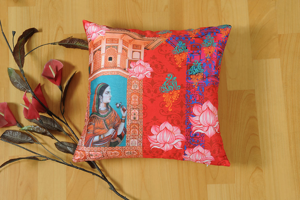 Mumtaz Digital Printed Cushion Cover - shahenazindia