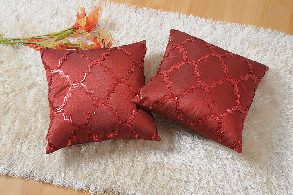 Kyrah Sequence Geometry Cushion Cover (Set Of Two) - shahenazindia