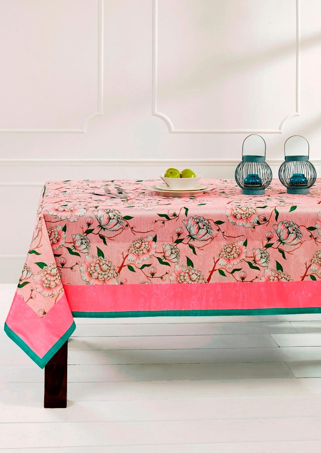 Madhuban Parrot Printed Table Cover - shahenazindia
