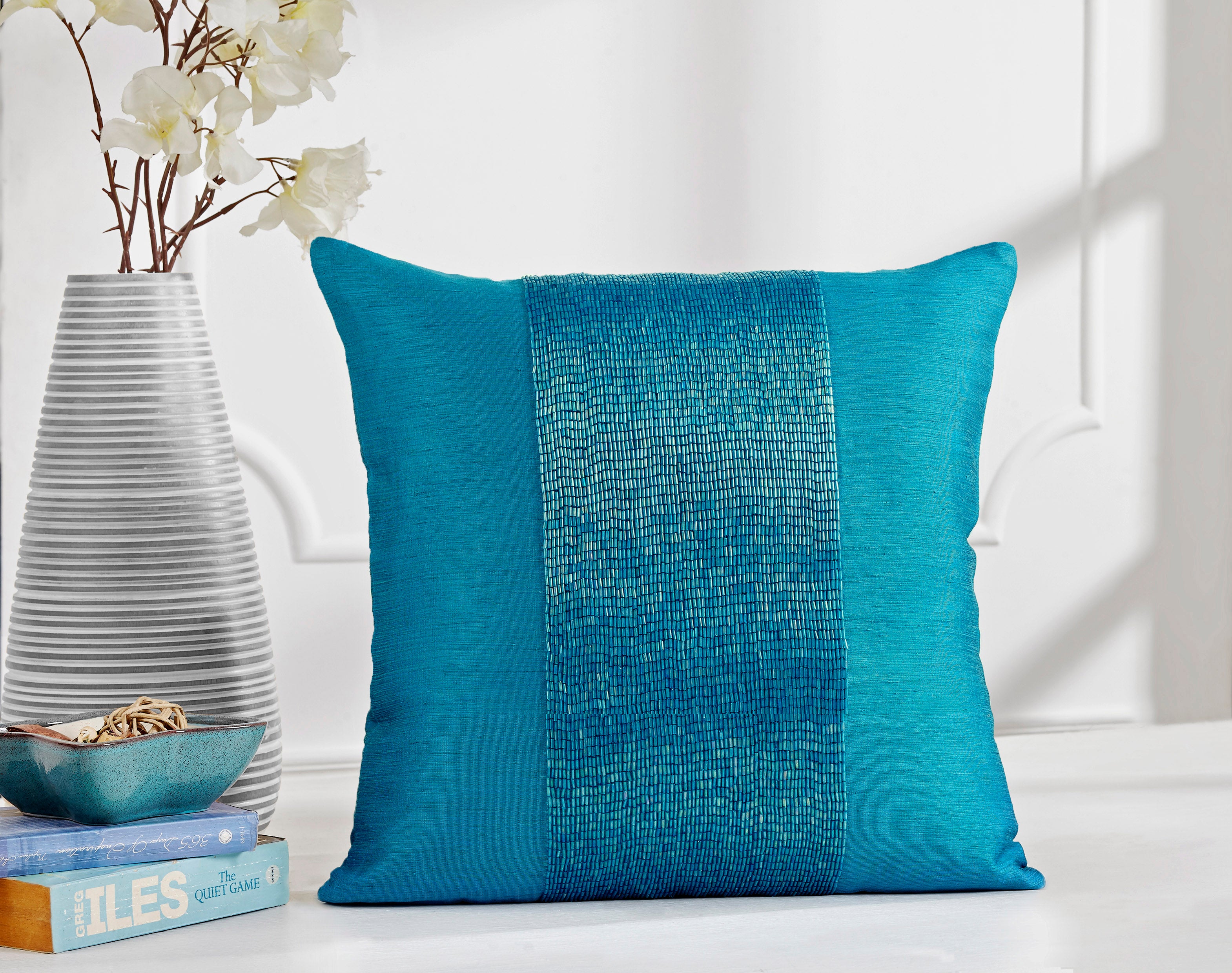 Patch Sequence Cushion Cover - shahenazindia