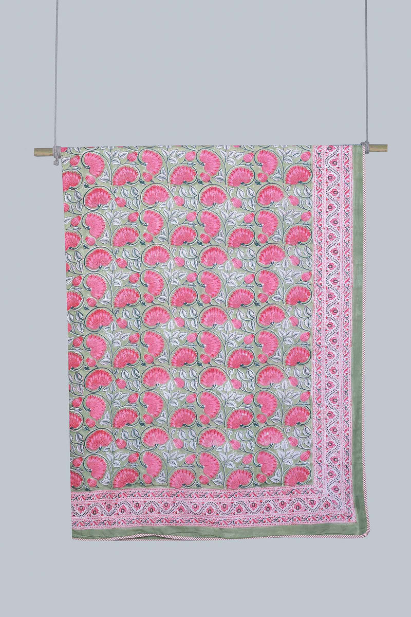 Buy Sunderban Hand Block Printed Cotton Muslin Dohar OnlineShahenaz